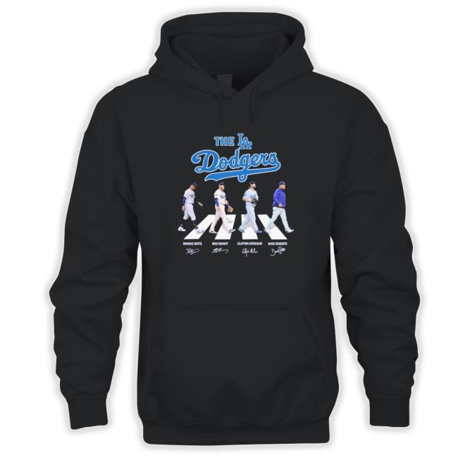 Official The Los Angeles Dodgers Betts Muncy Kershaw And Roberts Abbey Road  2023 Signatures Hoodie - Long Sleeve T Shirt, Sweatshirt, Hoodie, T Shirt