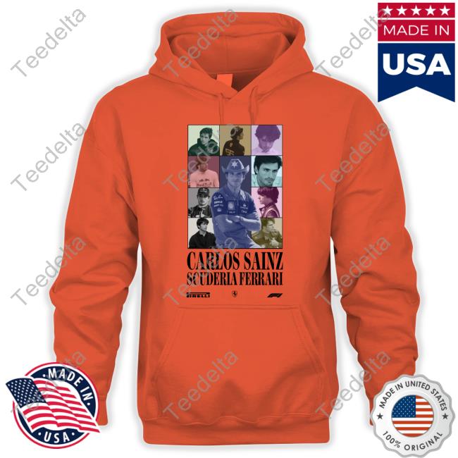 Formula 1 Carlos Sainz Scuderia Ferrari Pirelli Hooded Sweatshirt Formula 1 Carlos Sainz Scuderia Ferrari Pirelli Hooded Sweatshirt