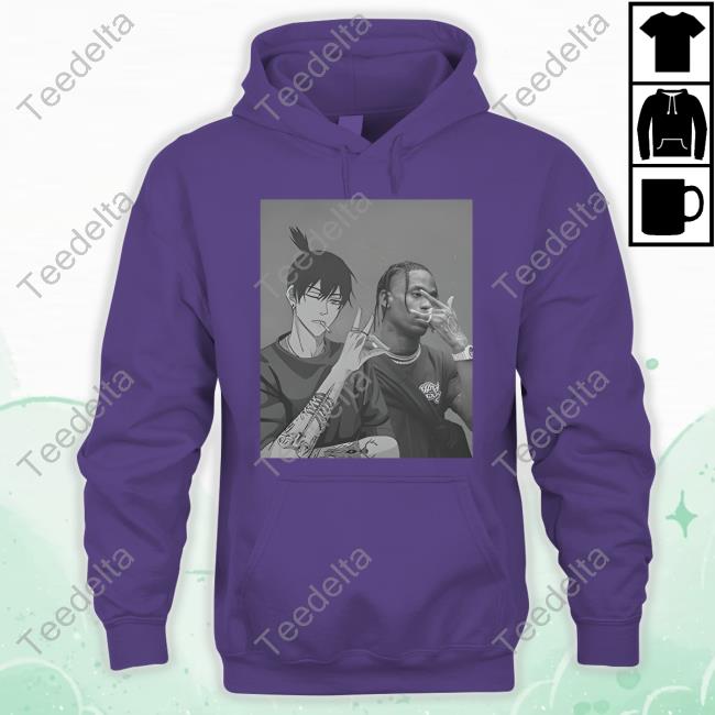 Shxtsngigs Podcast Travis Scott And Aki Hayakawa Chainsaw Man Shirt Shxtsngigs Podcast Travis Scott And Aki Hayakawa Chainsaw Man Shirt