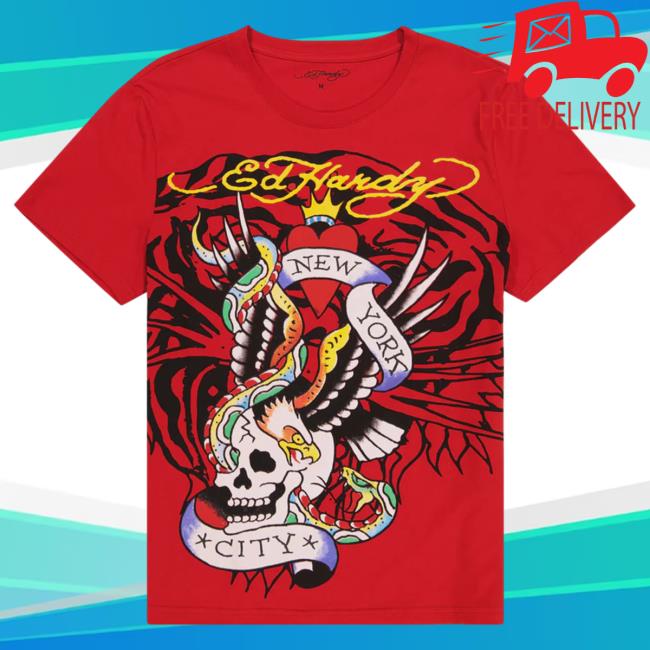 Official Ed Hardy Merch Store Tiger Nyc Eagle T Shirt EdHardy