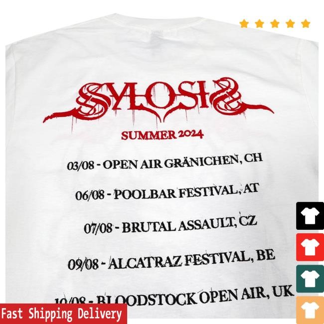 Sylosis Band Merch 2024 Summer Tour T Shirt Sylosis Band Merch 2024 Summer Tour T Shirt
