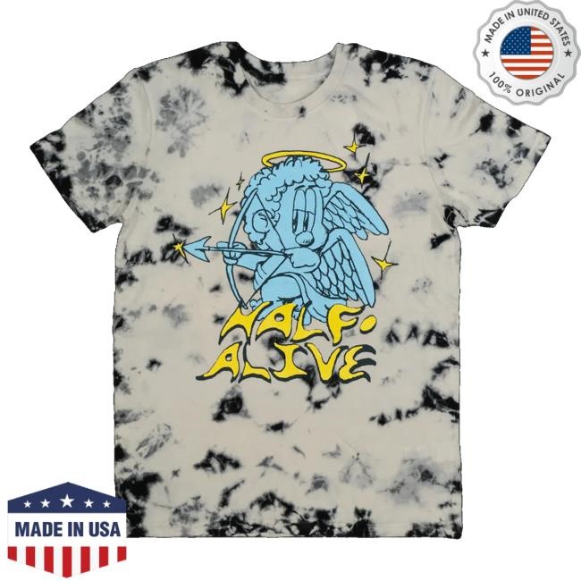 Half Alive Merch Store Half Alive Cupid Black/White Dye Tee Shirt Half Alive Merch Store Half Alive Cupid Black/White Dye Tee Shirt