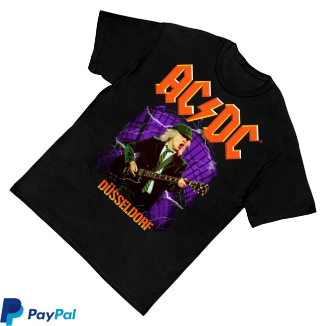 Official Acdc Merch Düsseldorf Pwr Up Tour Zip Hoodie - Teedelta