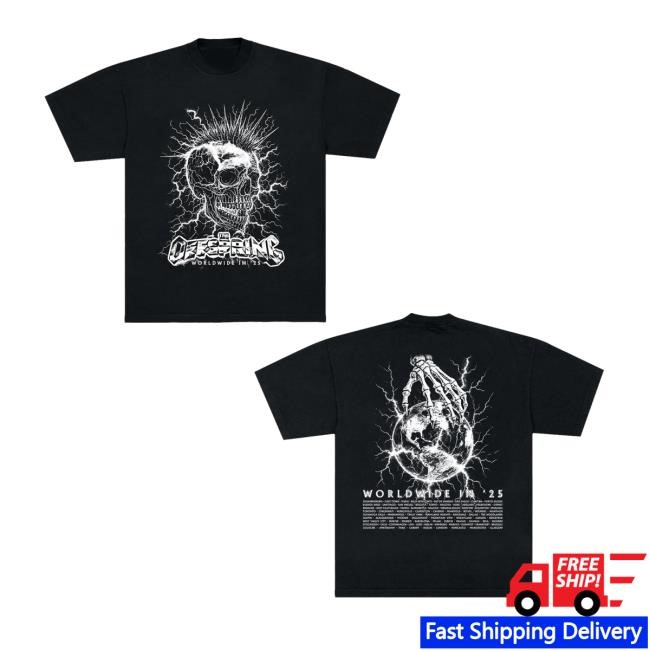 Offspring Merch Store Shop Mohawk Skull 2025 Tour Unisex Sweatshirt - Teedelta