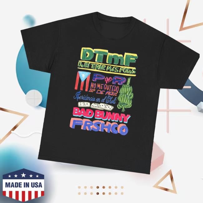 Bad Bunny Merch Store Shop Dtmf Merch Residencia Tour Black Shirts - Teedelta