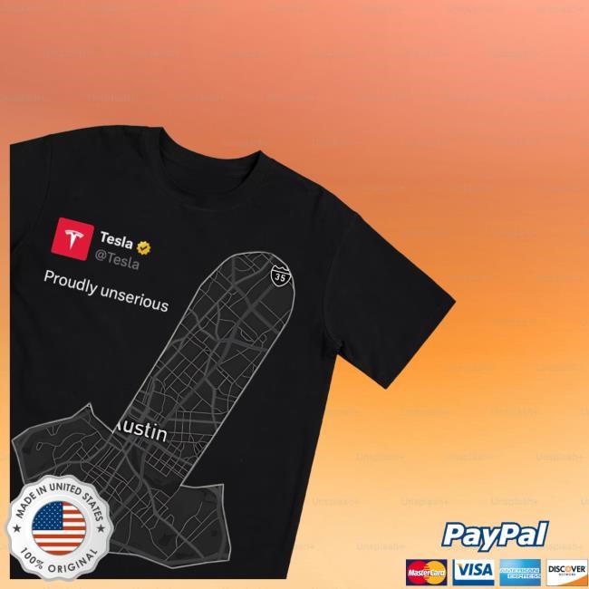 Official Tesla Proudly Unserious Long Sleeve Shirt - Teedelta