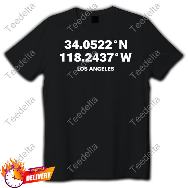 Moon Dragon Wearing 34.0522N 118.2437W Los Angeles T Shirt