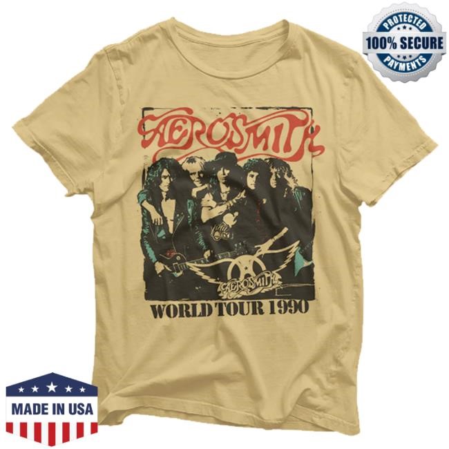 Aerosmith Merch Pump World Tour 1990 Shirts