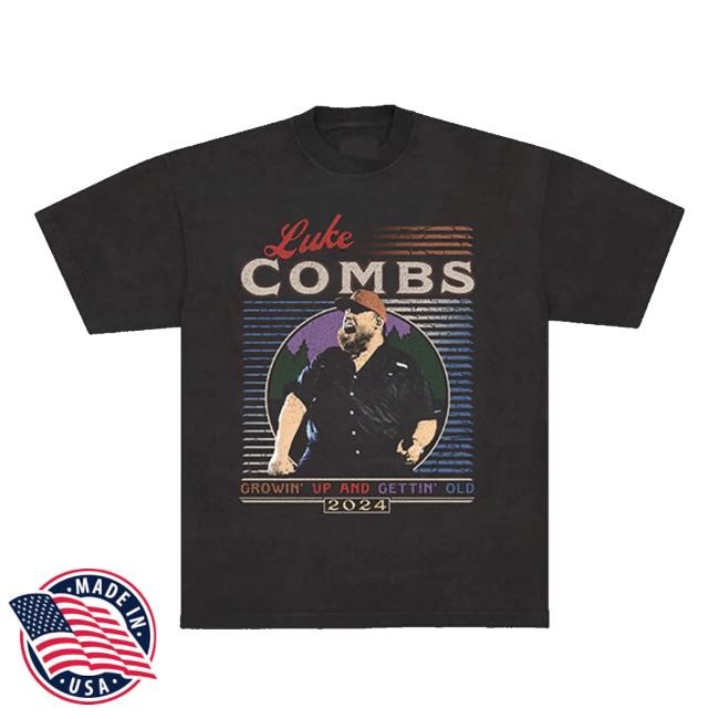 Luke Combs Shop Store Luke Combs Growin' Up And Gettin' Old Portrait Shirt