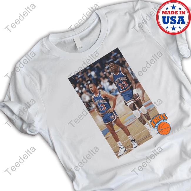 Rick Brunson Wearing Mark Jackson & Patrick Ewing Photo Sweatshirt