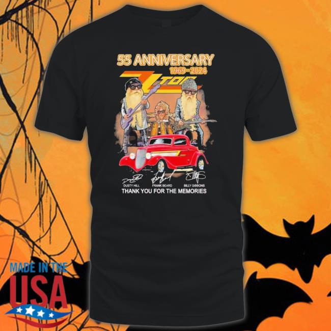 55Th Anniversary 1969 – 2024 Zz Top Thank You For The Memories shirt