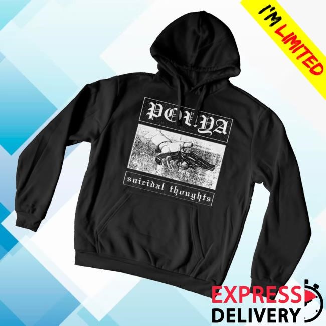 Pouya Merch Pouya Suicidal Thoughts Black Classic Shirt