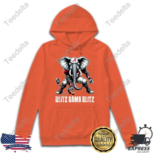 Blitz Bama Blitz Alabama Muscular Elephant Mascot T Shirt Willie And Chad Wearing Blitz Bama Blitz Alabama Muscular Elephant Mascot Long Sleeve T Shirt