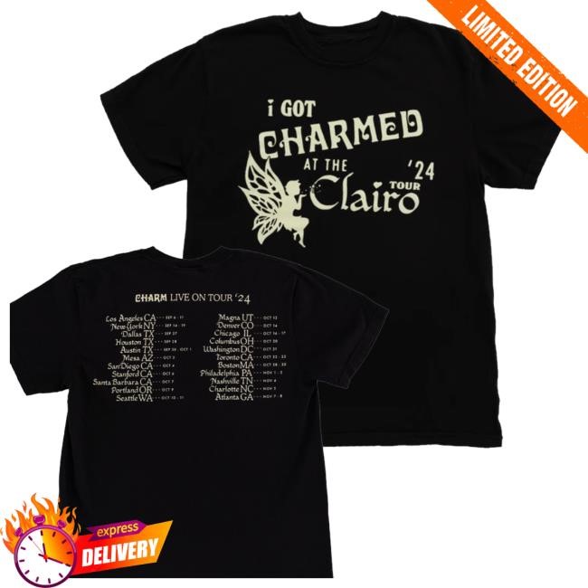 Clairo Store Merch I Got Charmed Tour Tee (Black) Sweatshirt