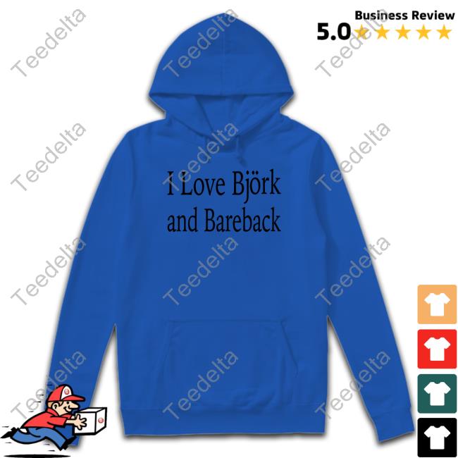 Disc0d0wn I Love Bjork And Bareback Hoodie