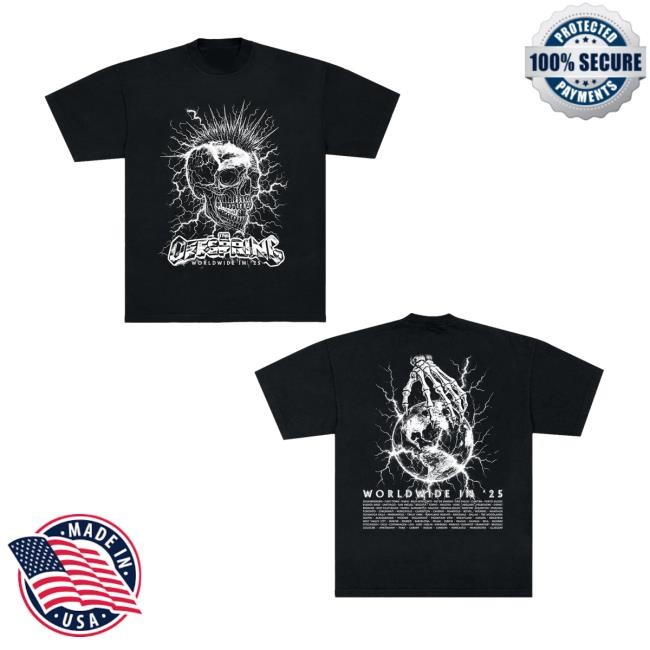 Offspring Merch Store Shop Mohawk Skull 2025 Tour Hoodie Sweatshirt