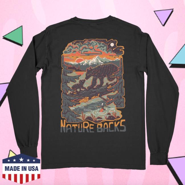 Official Nature Backs Merch Store Wild Long Sleeve T-Shirts Black NatureBacks Apparel Clothing Shop