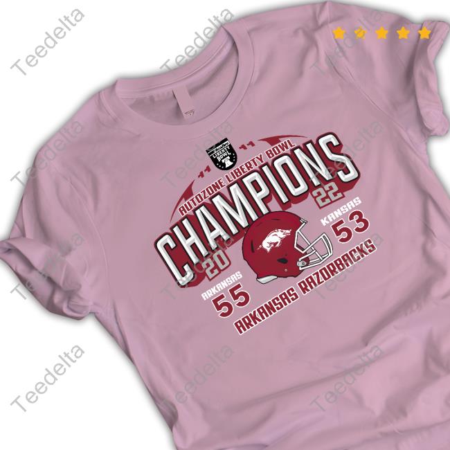 Alumni Hall Store Arkansas 2022 Autozone Liberty Bowl Champions T Shirts