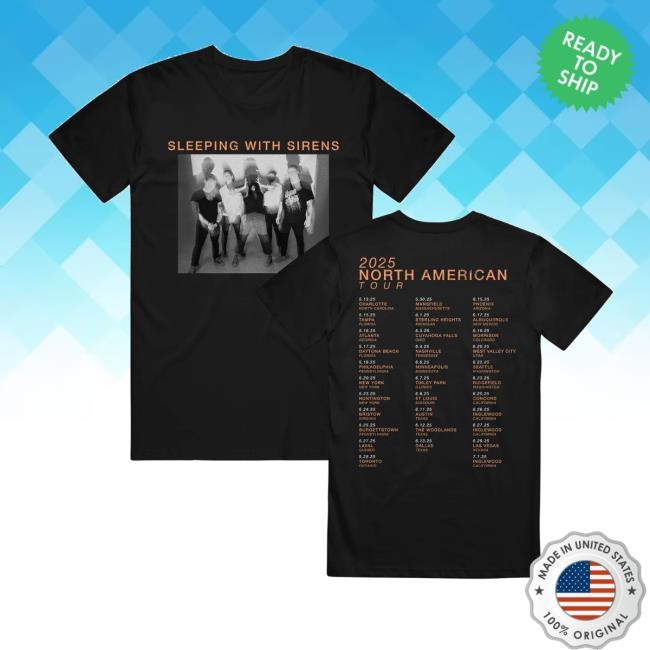 Sirens Merch Store Shop Photo Tour 2025 Black Hoodie Sweatshirt