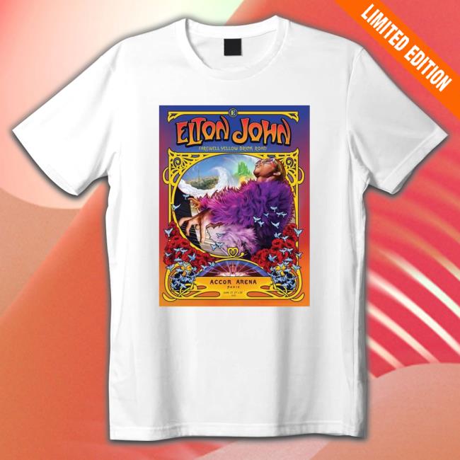 Elton John Farewell Yellow Brick Road Accor Arena Paris 2023 Poster Hoodie