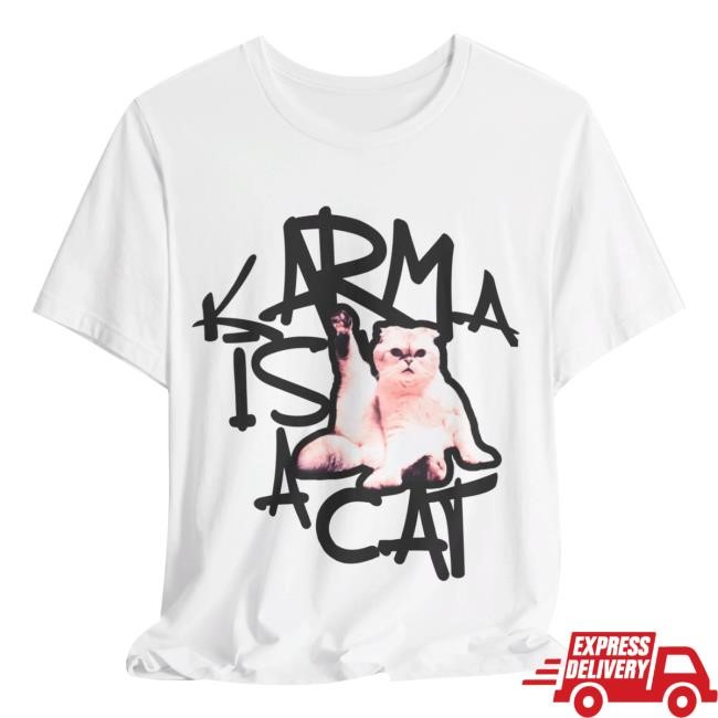 Rose Blush Studio Merch Karma Is A Cat Hoodie