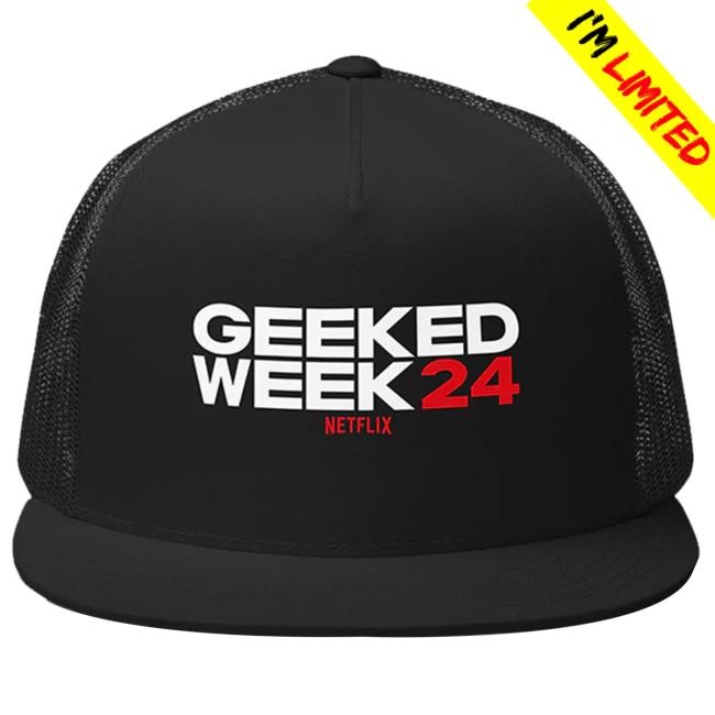Official Netflix Merch Netflix Geeked Week '24 Flat Bill trucker hat
