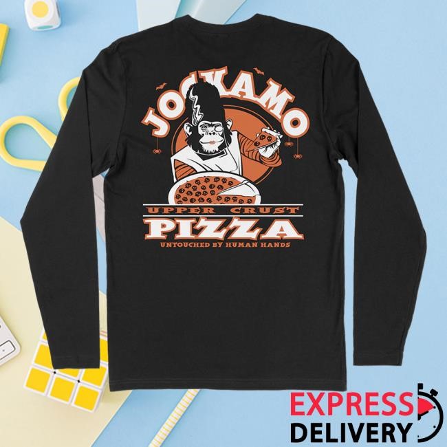 Jockamo Halloween Upper Crust Pizza Untouched By Human Hands Hooded Sweatshirt