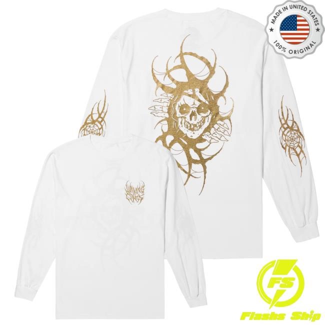 Lurking Class Merch Store Sin X Kyle Grand Long Sleeve - White Hooded Sweatshirt