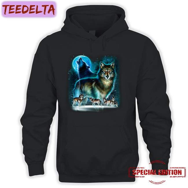 Wolf Pack Wolves Moon Decal Shirts