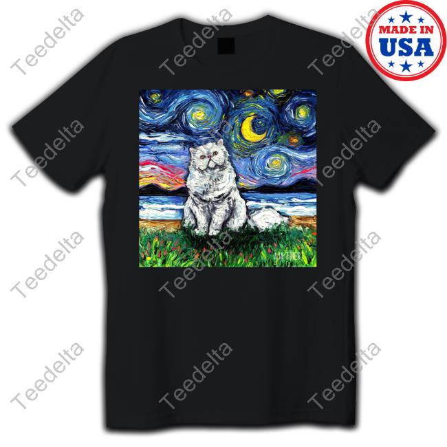 Starry Night Persian Cat T Shirt
