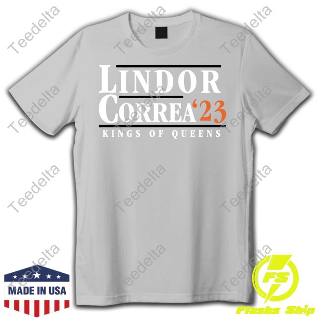 Ustadium Store Lindor Correa 23 Kings Of Queens Shirt