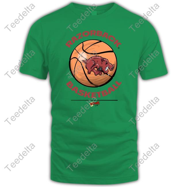 Razorback Basketball T Shirt Hogtoons Razorback Basketball Tees