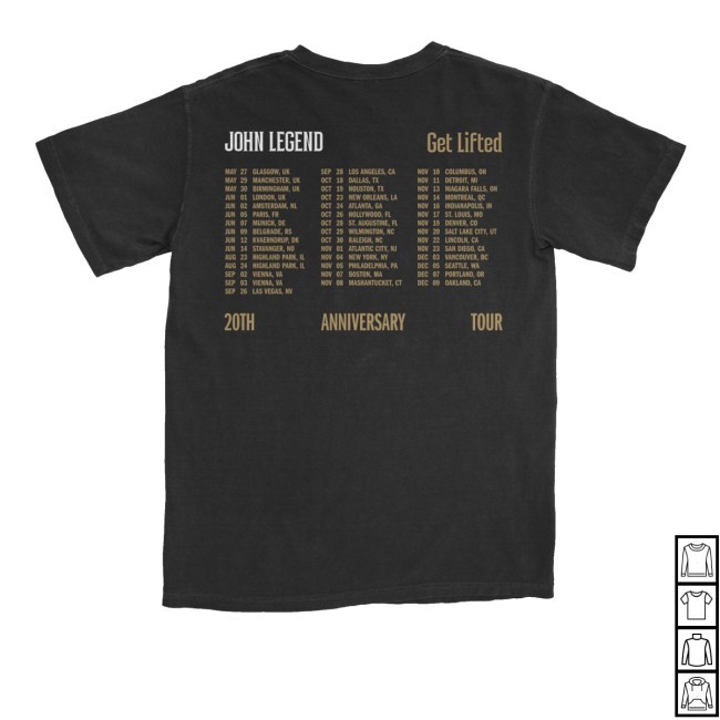 John Legend Merch Store Get Lifted Tour Funny Shirt