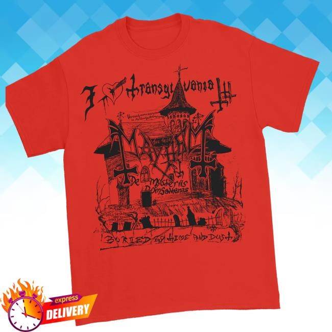 The True Mayhem Merch Transylvania Tee (Red) t-shirt, hoodie, tank top, sweater and long sleeve t-shirt