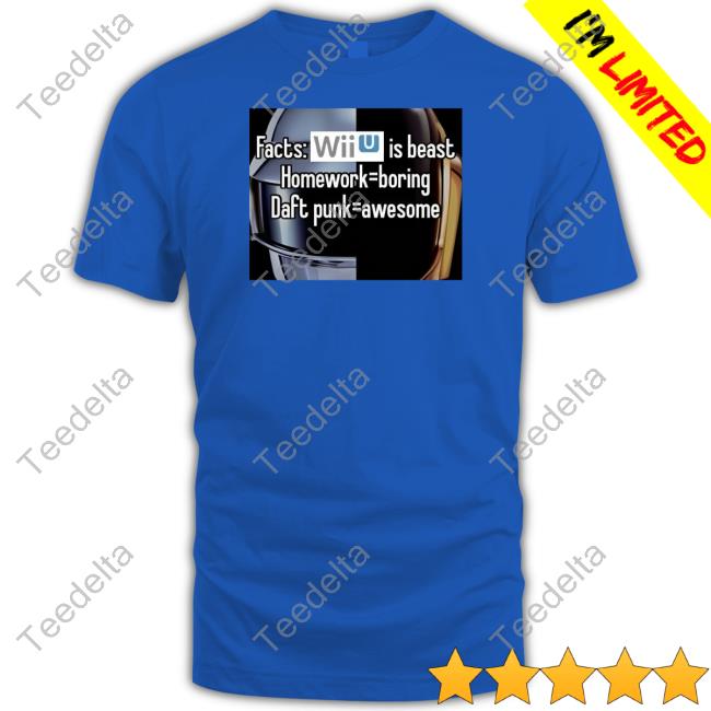 Fyridk Facts Wii Is Best Homework Boring Daft Punk Tee Shirt