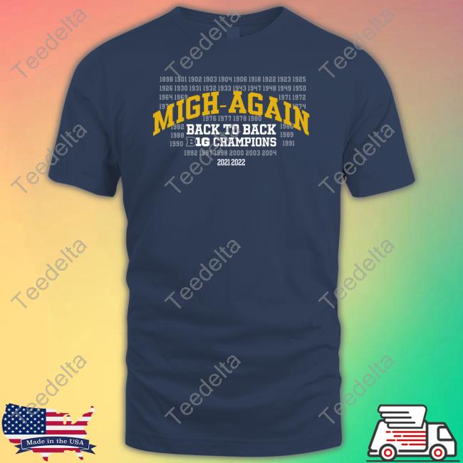 Valiant University Of Michigan Football Mich-Again Back-To-Back Big Ten Champions Hoodie Sweatshirt
