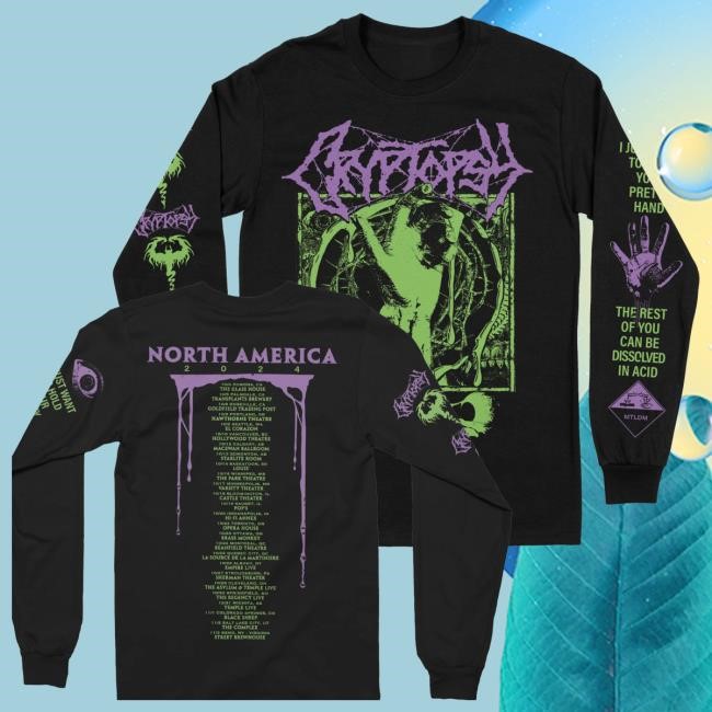 Indiemerchstore Merch Cryptopsy Fall 2024 Tour Longsleeve T-Shirt