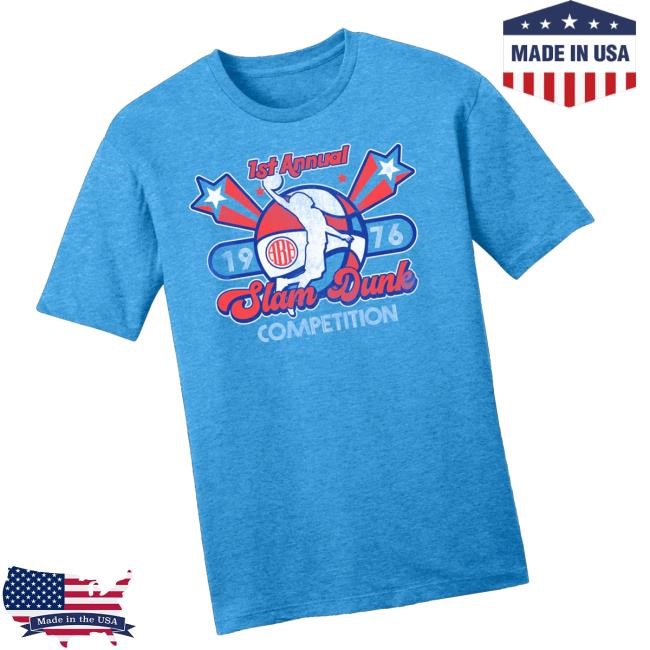 Old School Shirts Merch Store First Annual Aba Slam Dunk Contest 1976 Long Sleeve Shirt