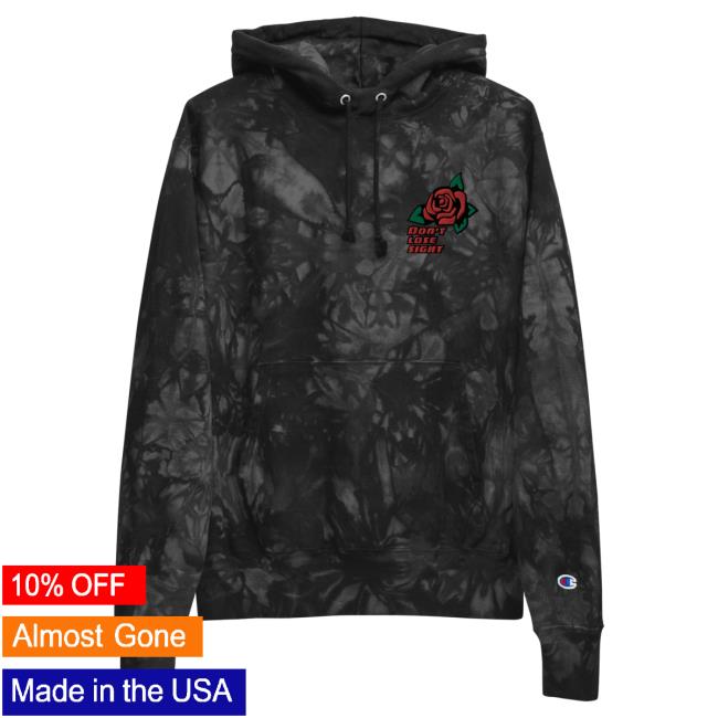 Official Itsjusta6 Merch Store Shop Itsjusta6 DLS Rose Tie Dye Crewneck Sweatshirt Black