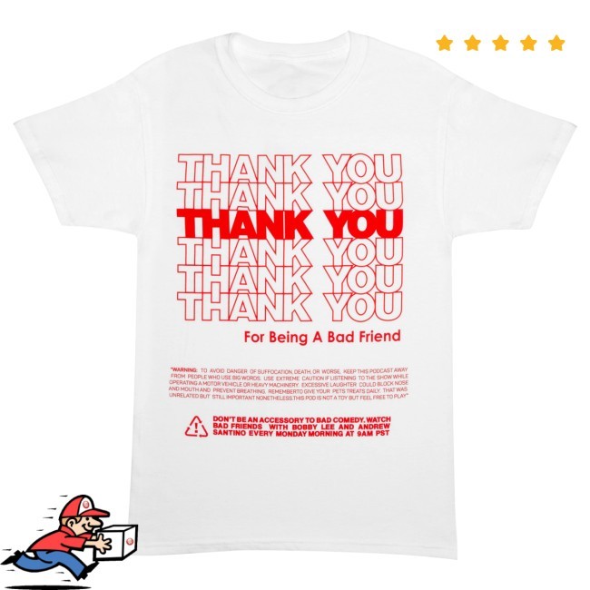 Trending Bad Friends Merch Thank You Crewneck Sweatshirt