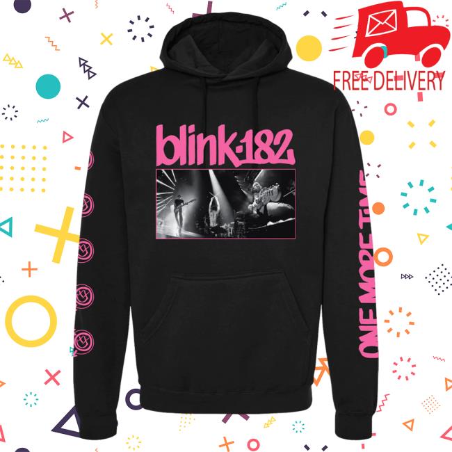Official Blink 182 Merch Store One More Time... Photo Hood Black Blink182 Shop