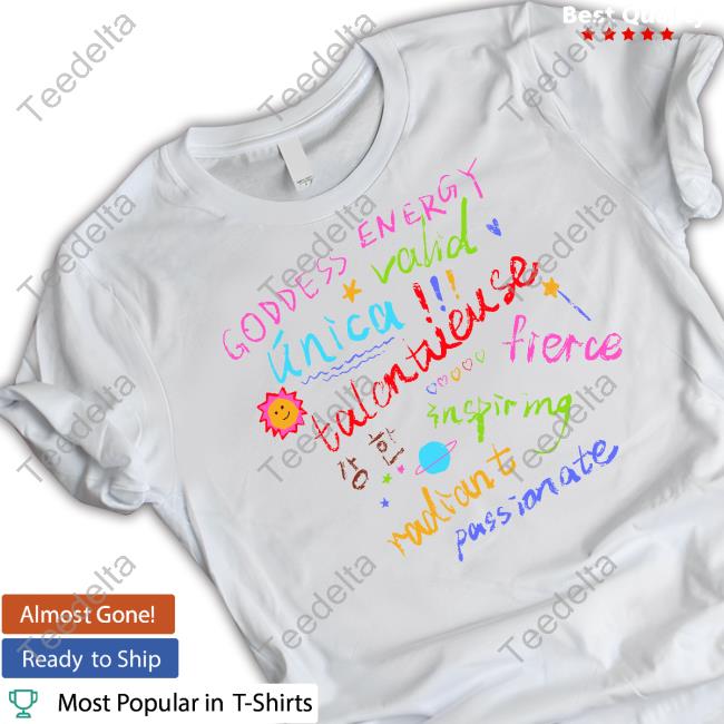 Goddess Energy Valid Unica Talentueuse Fierce Inspiring Radiant Passionate Hooded Sweatshirt