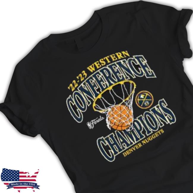 Official Denver Nuggets 2023 Western Conference Champions Pass Hoops Shirt