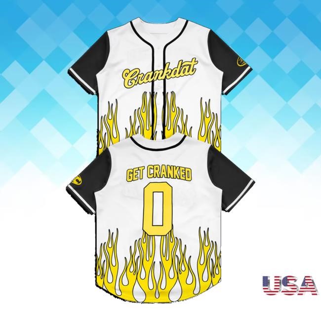 Crankdat Merch Store Crankdat - Get Cranked Baseball Jersey Tee Shirt Crankdat Merch Store Crankdat - Get Cranked Baseball Jersey T-Shirt