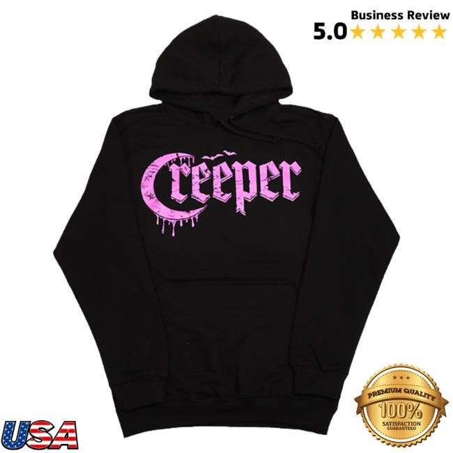 Creeper Cult Merch Store Creeper Purple Logo Hooded Sweatshirt