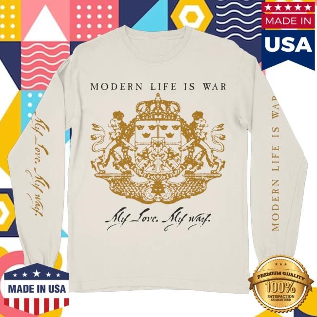 Deathwish Inc Merch Store Modern Life Is War My Love. My Way Ivory Premium Longsleeve Crewneck Sweatshirt