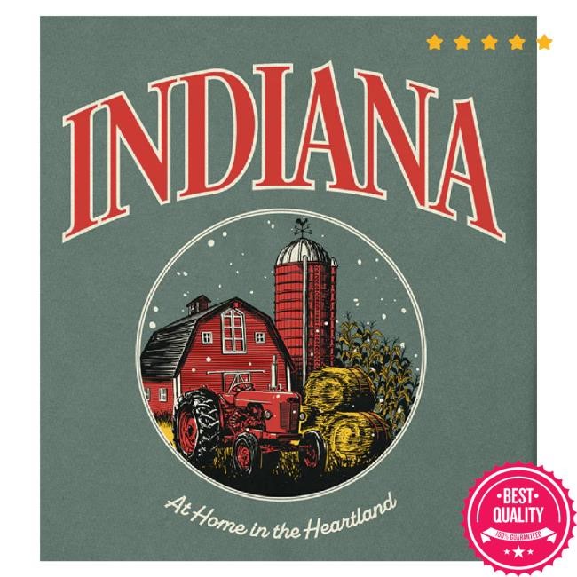Official United State Of Indiana Merch At Home In The Heartland Long Sleeve T Shirt