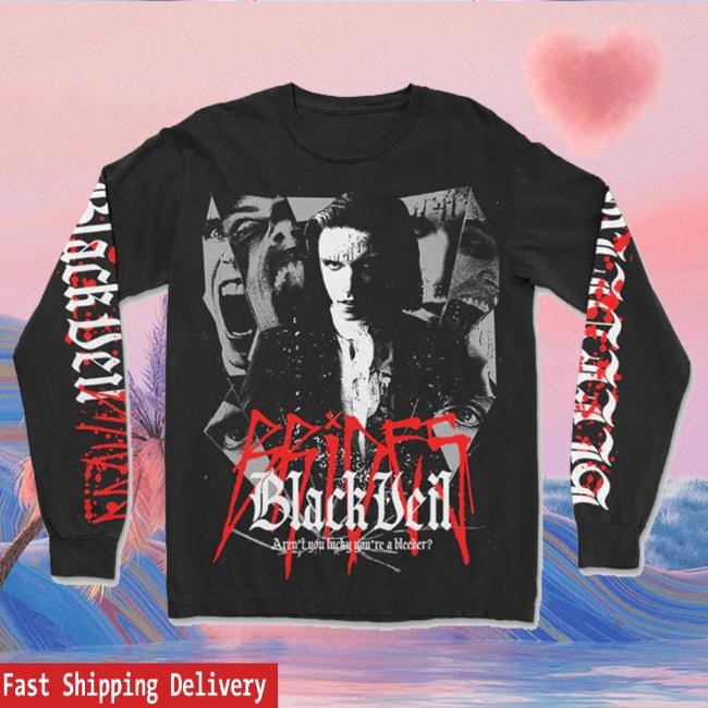 Official Black Veil Brides Merch Bleeders Splatter Longsleeve Shirt