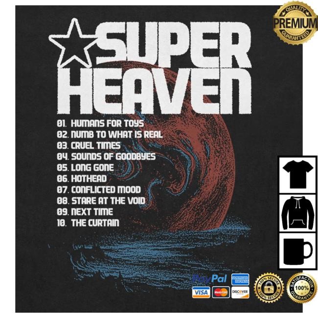 Superheaven Merch Planet Ii Black Hoodie Sweatshirt Superheaven Merch Planet Ii Black T-Shirt