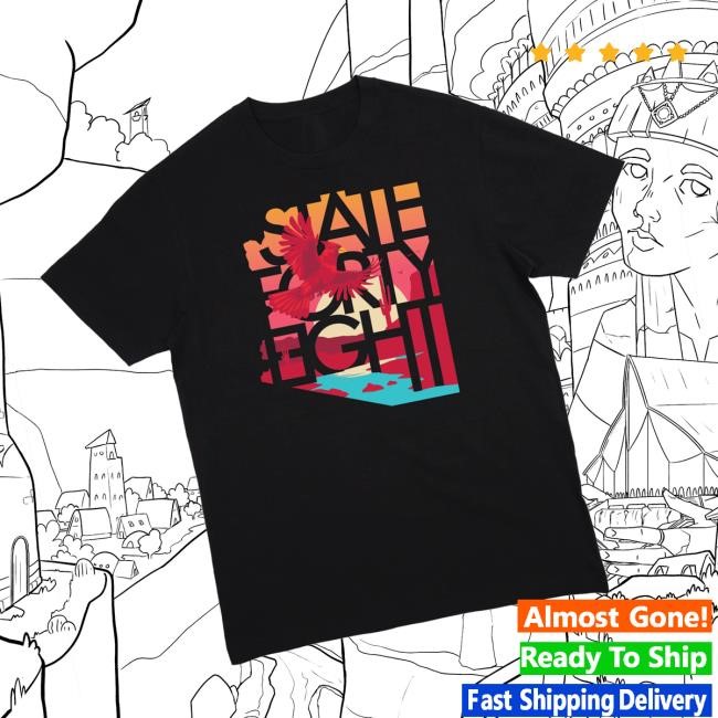 State Forty Eight Merch Men’S Crew Neck Take Flight Black Tee Shirt